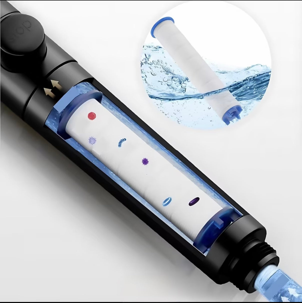 Duș cu Presiune Turbo™ – Jet Puternic + Filtru Integrat