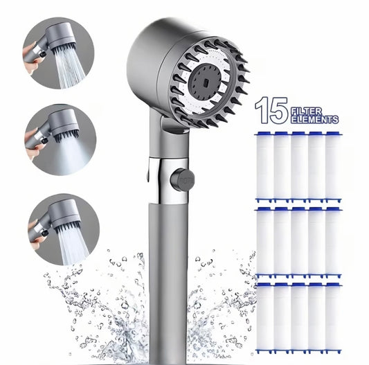 Duș cu Presiune Turbo™ – Jet Puternic + Filtru Integrat